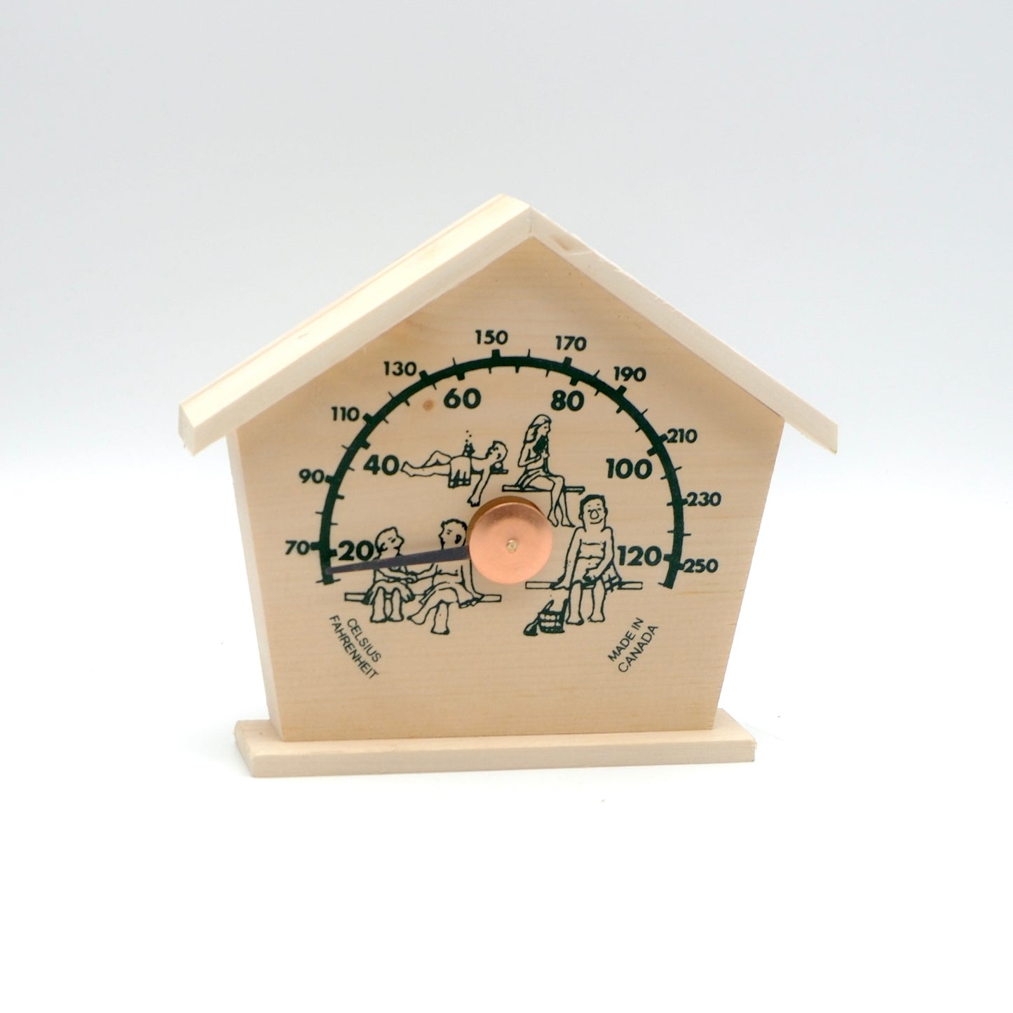 Cottage Style Pine Sauna Thermometer