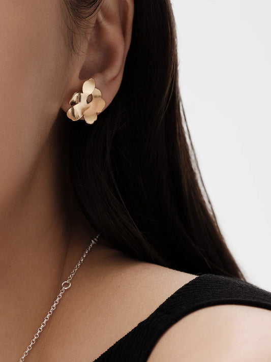 Kalevala x Marimekko Unikko Bronze Earrings Miniature