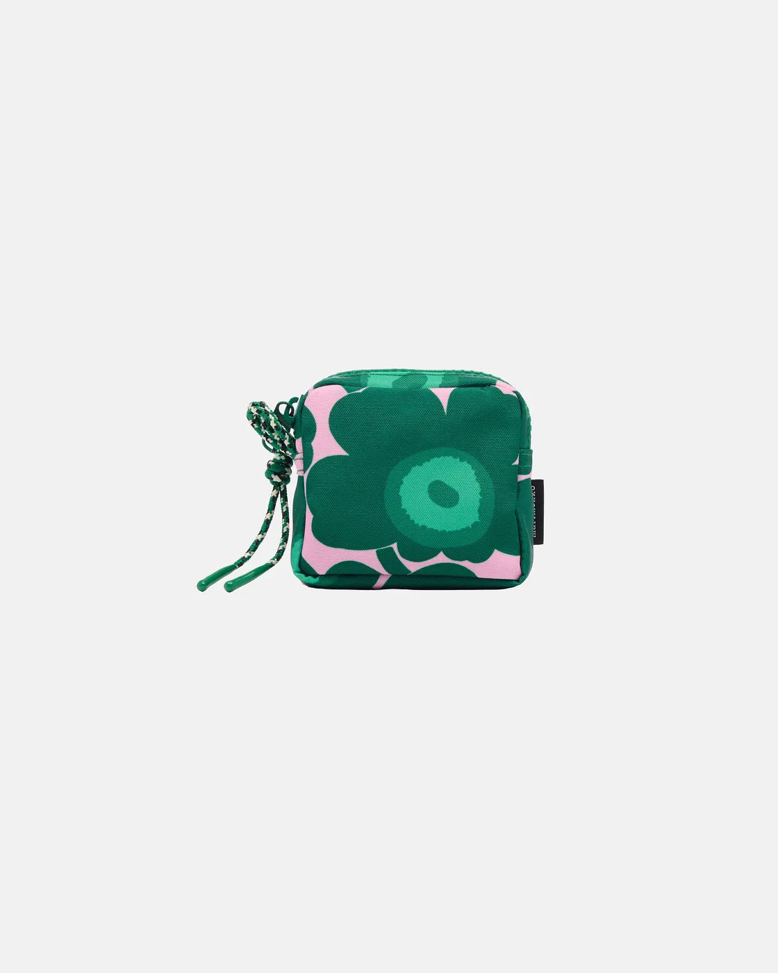 Niekka Mini Unikko Pouch. Dark Green, Pink