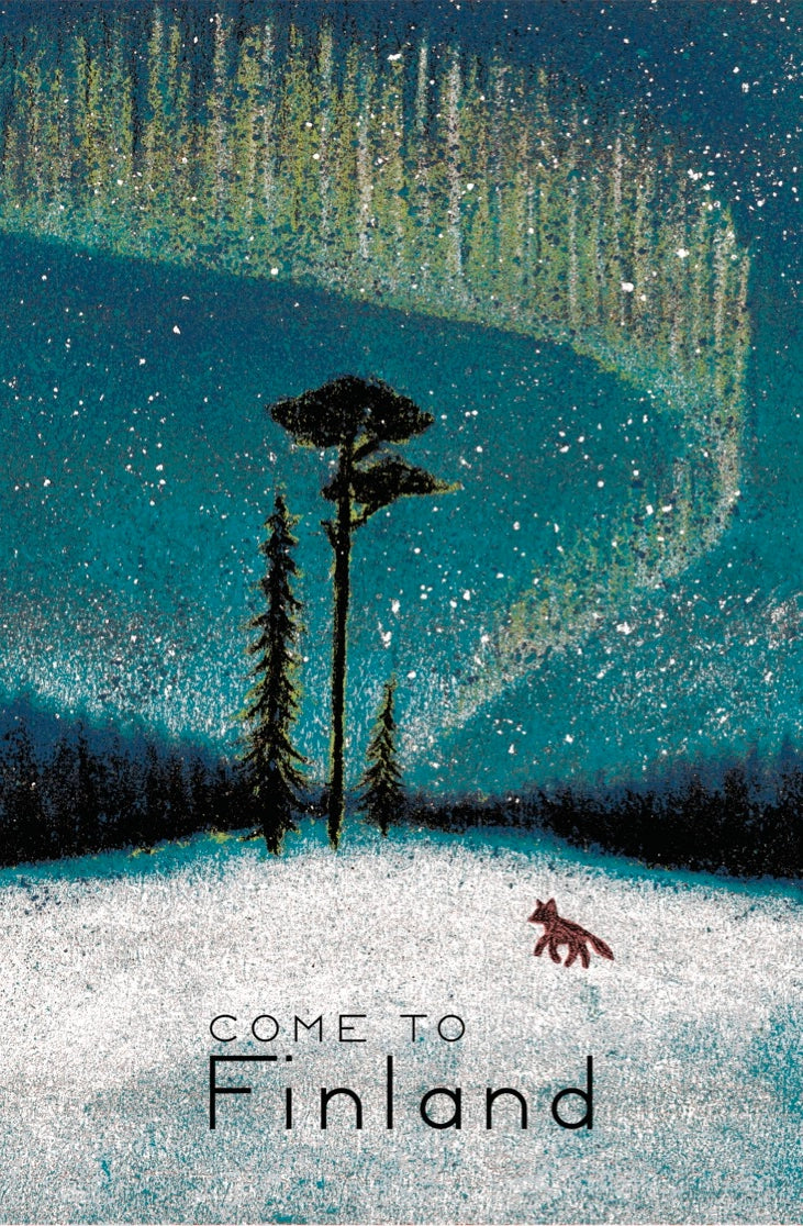 Following the Footsteps of a Fox – Wooden Postcard