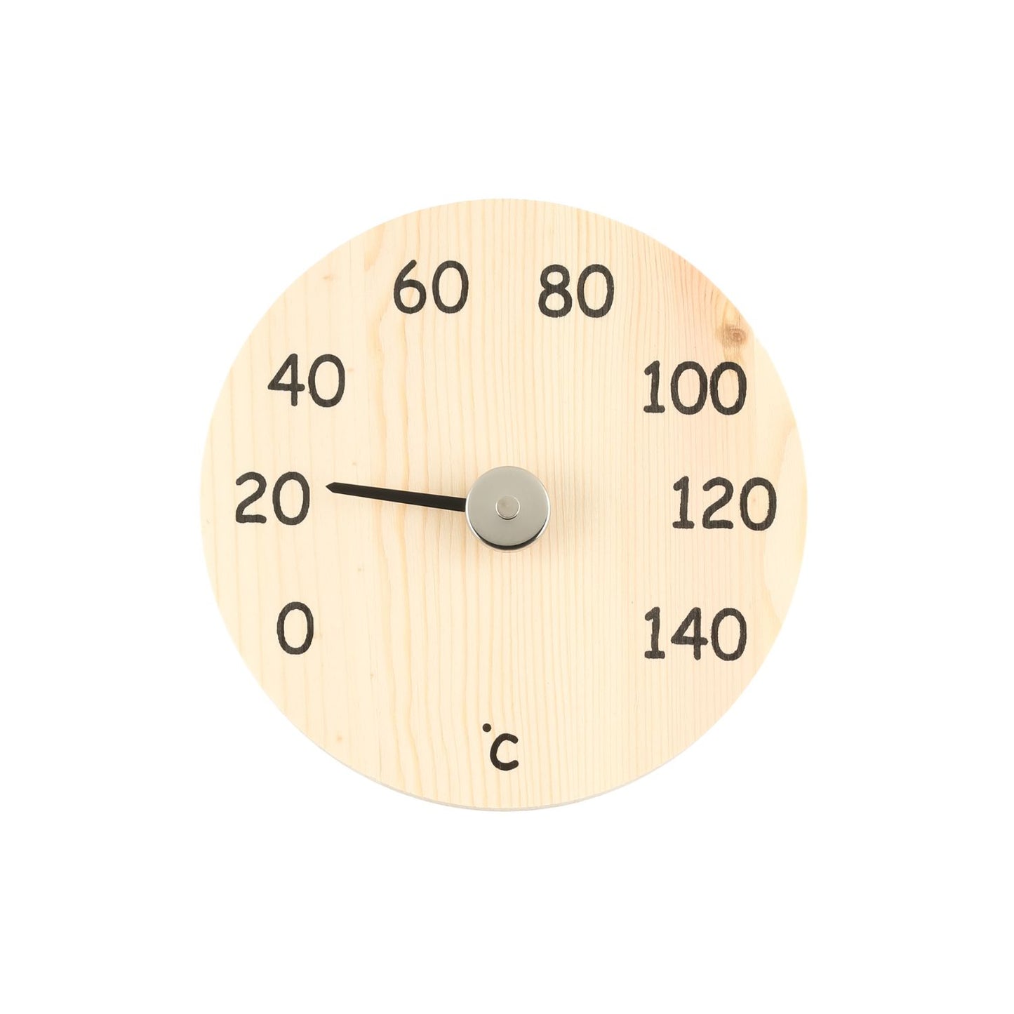 4Living Round Pine Sauna Thermometer | Made in Finland