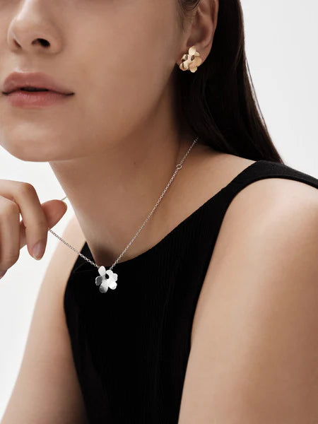 Kalevala x Marimekko Unikko Silver Earrings Miniature