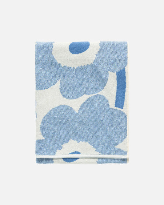 Unikko Bath Towel, Blue