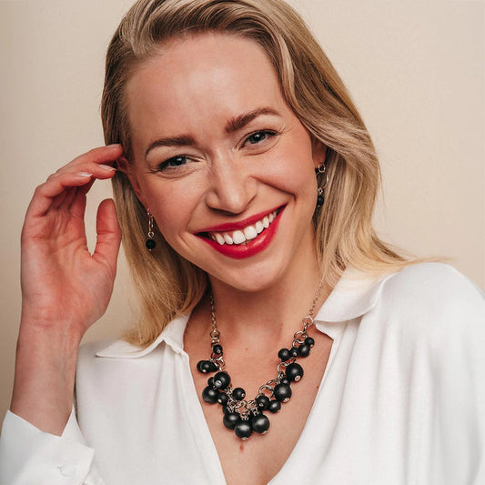 Aarikka Karuselli necklace, black