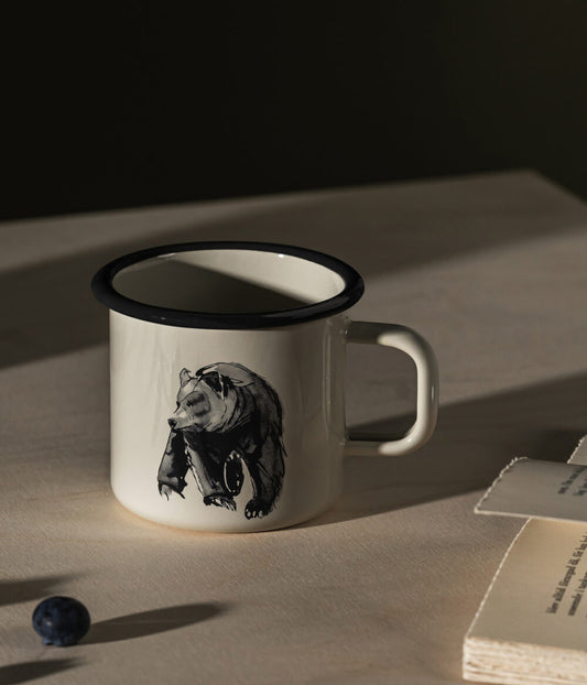 Teemu Bear Enamel Mug 12.5 oz
