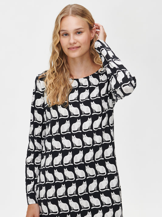 Nanso - Helvi Short Black Nightgown