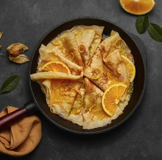 Skeppshult 9” Cast Iron Pancake (lätty) Pan With Walnut Handle