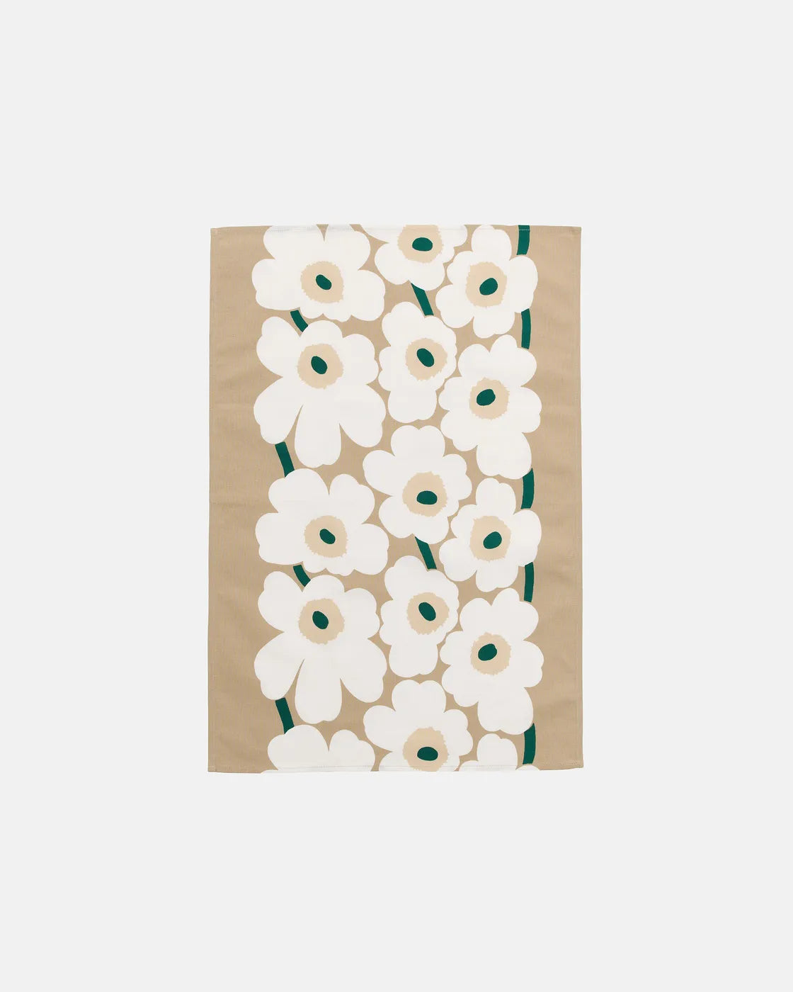 Unikko Tea Towel | Hay, Emerald