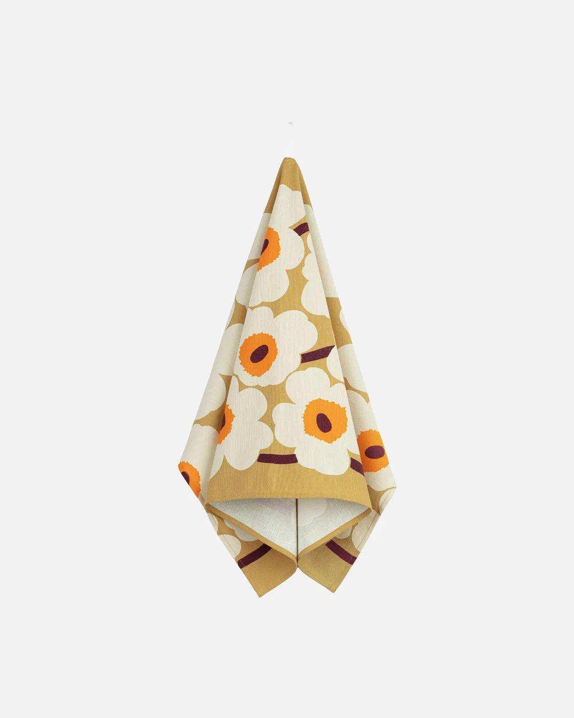 Unikko Tea Towel Caramel Orange