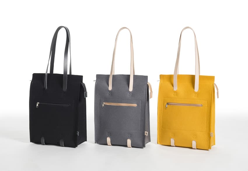 Laukku - Wool Felt Bag - Yellow