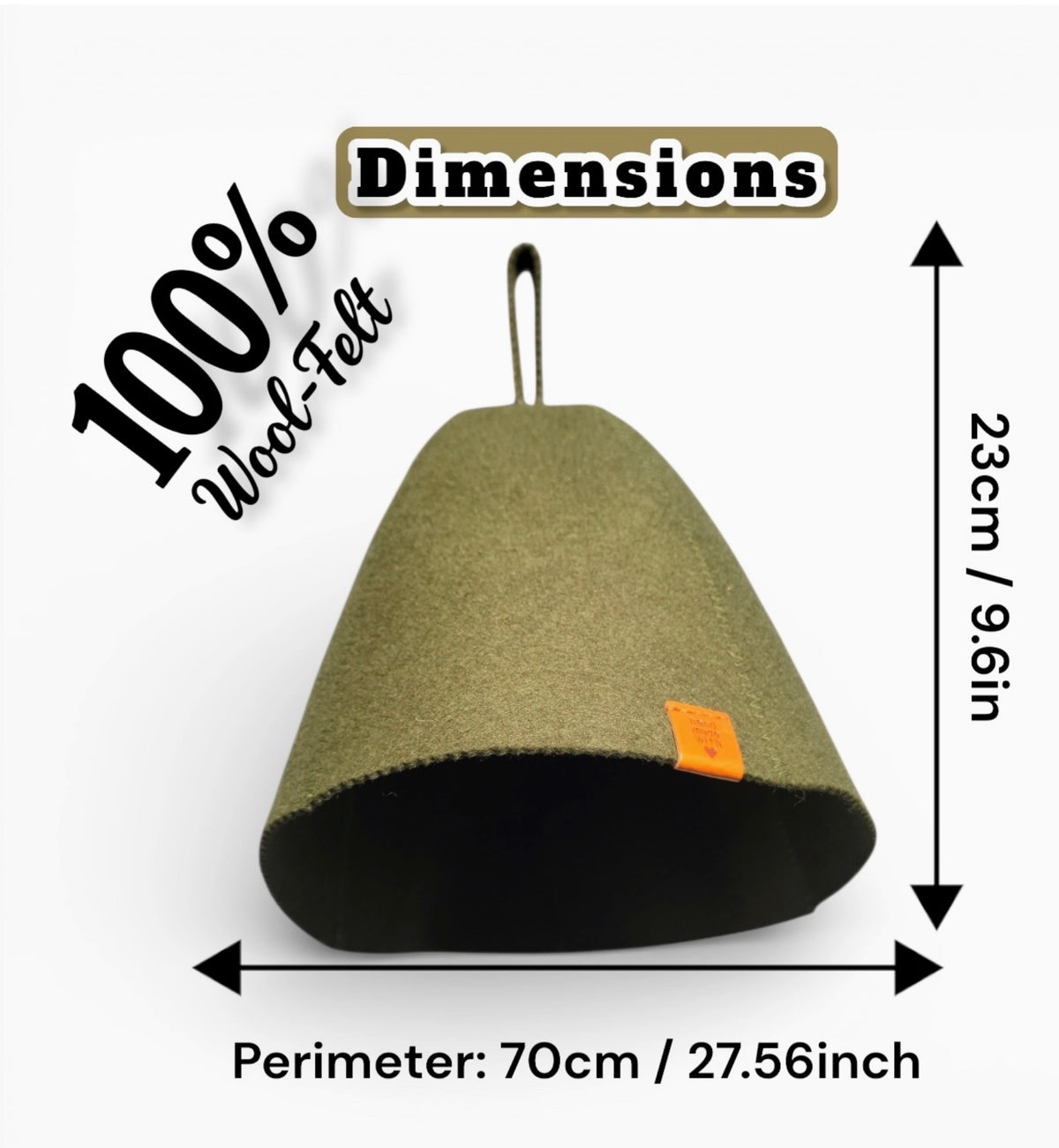 Sauna Hat Wool Felt - Unisex