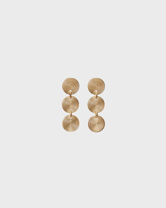 Kosmos Bronze Earrings, 3 part