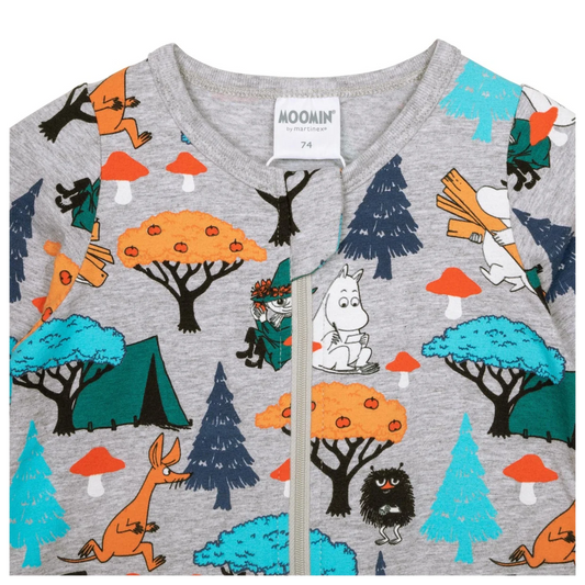 Moomin Mushrooms Pyjamas Grey Melange