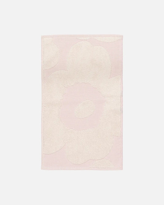 Unikko Guest Towel White on Pink