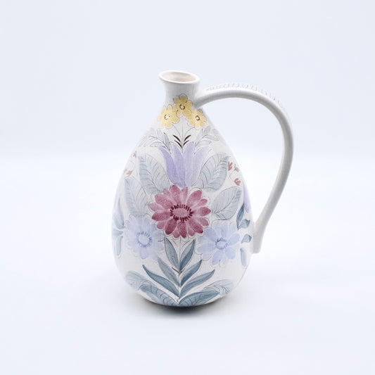Vintage Arabia Ketamik Jug/Vase by Hilkka-Liisa Ahola — Hand-Painted Florals, Finland (26 cm)