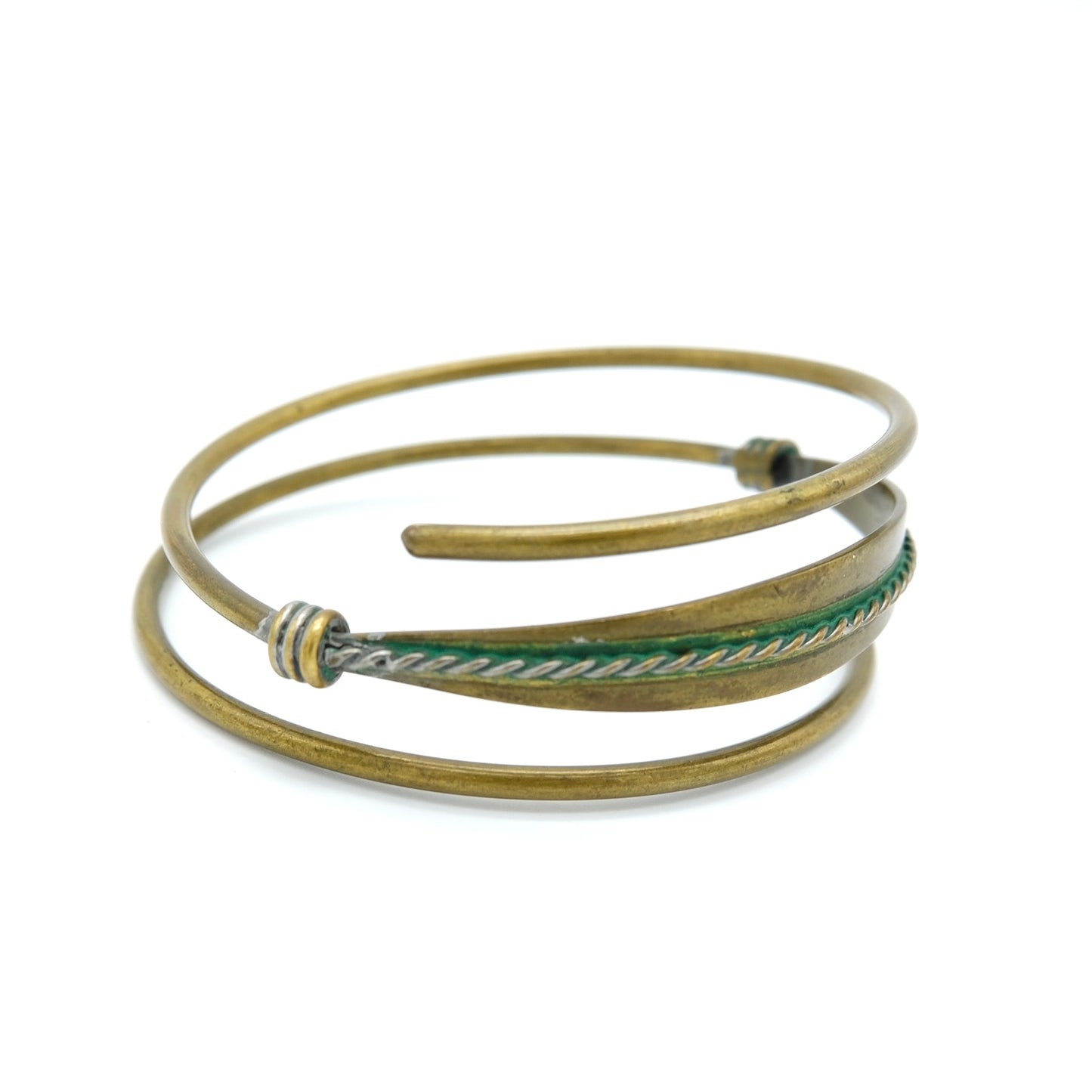 Vintage Kalevala Koru Kainuu-aihe Bronze Bracelet – Finnish Iron Age Design