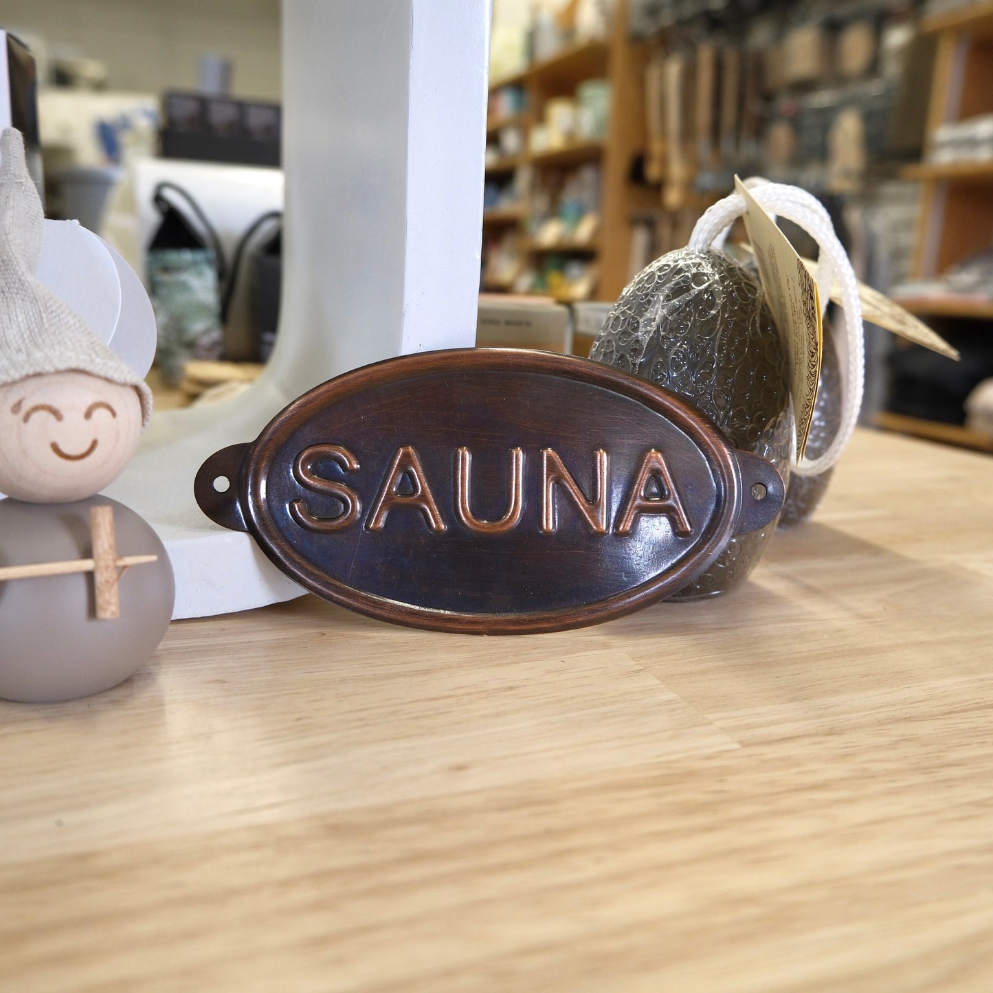 Copper Sauna Sign