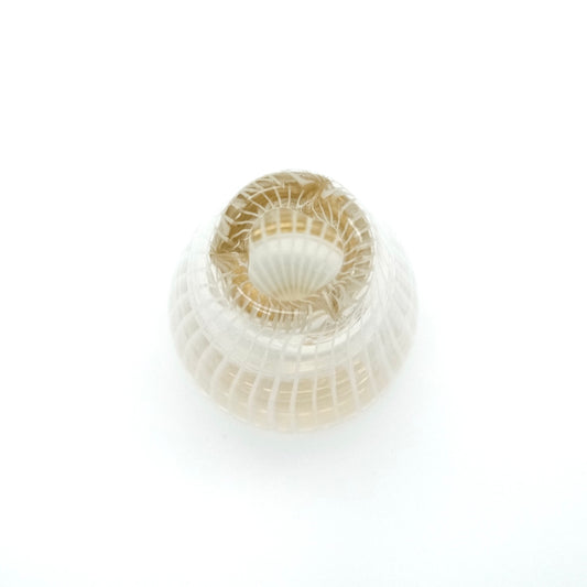 Riihimäen Lasi White Anemone Glass Vase