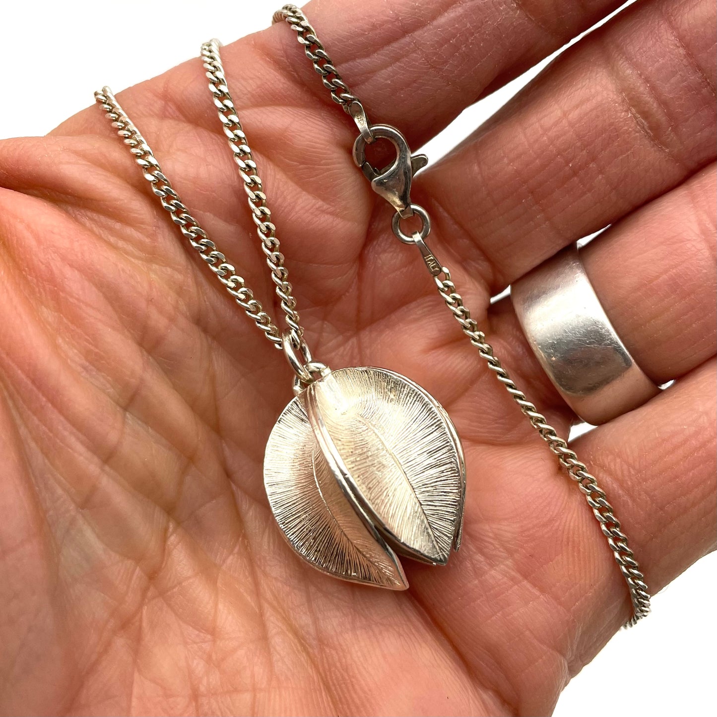 Vintage Kalevala Iso Lumikukka Large Pendant – Sterling Silver Snow Flower