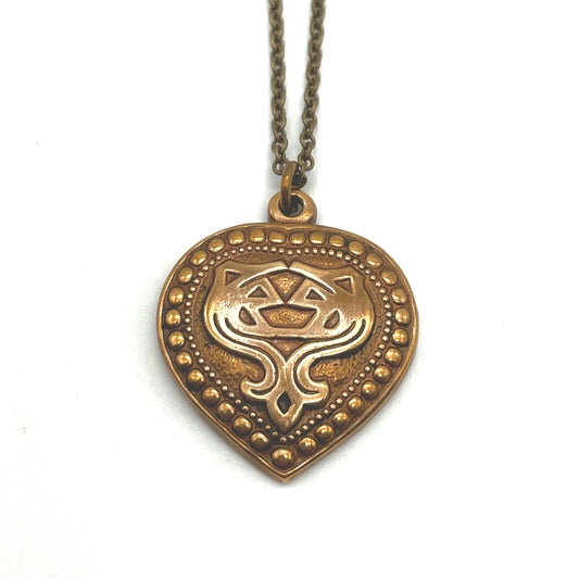Vintage Kalevala Koru Aarrekääty Pendant | Bronze