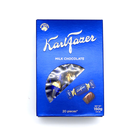 Karl Fazer Milk Chocolate Box – 20 Individually Wrapped Pieces (150g)