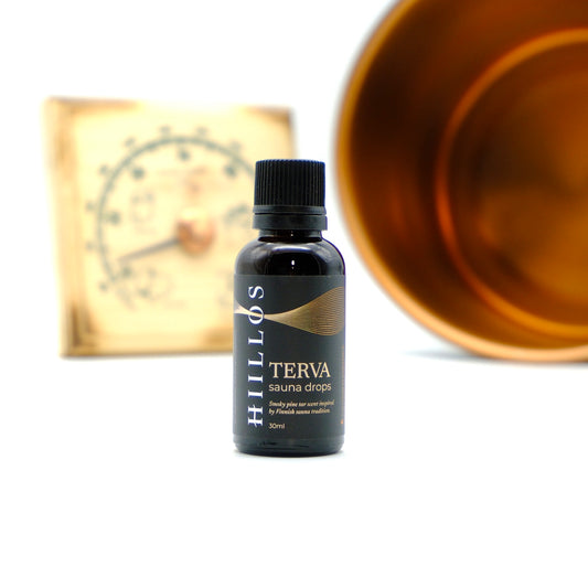 Hiillos Terva Sauna Drops – Smoky Pine Tar Scent (30 ml)