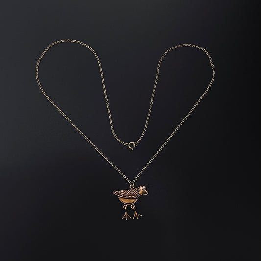 Hattulan Lintu (Bird from Hattula) Bronze Necklace by Kalevala - Retro Collection