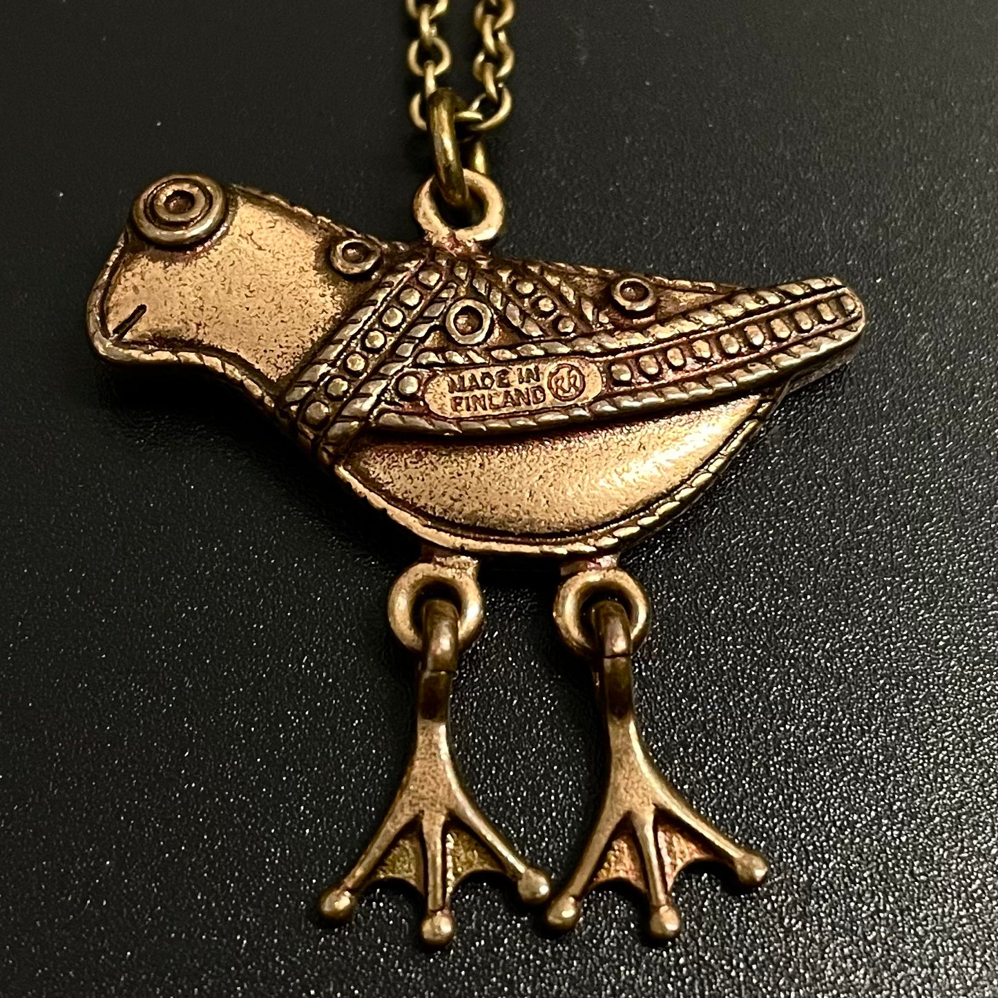 Hattulan Lintu (Bird from Hattula) Bronze Necklace by Kalevala - Retro Collection