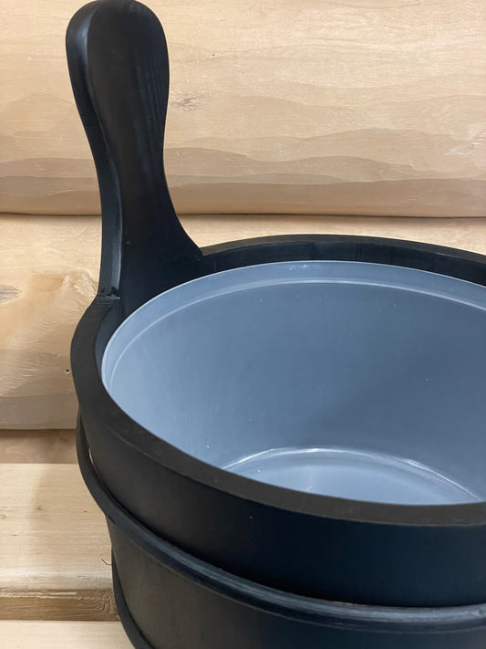 Midnight Burn Sauna Pine Bucket 4L Black