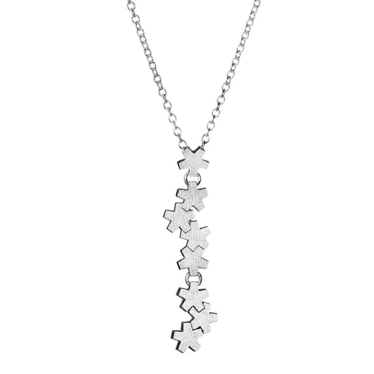 Kalevala Kuulas Necklace – Luminous White in Silver