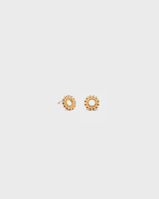 Circle of Light Bronze Stud Earrings