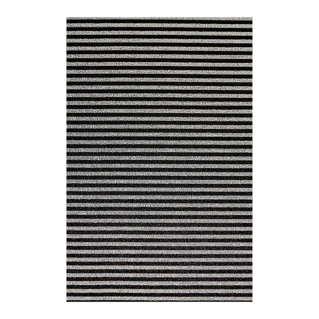 Breton Stripe Shag Mat - Tuxedo