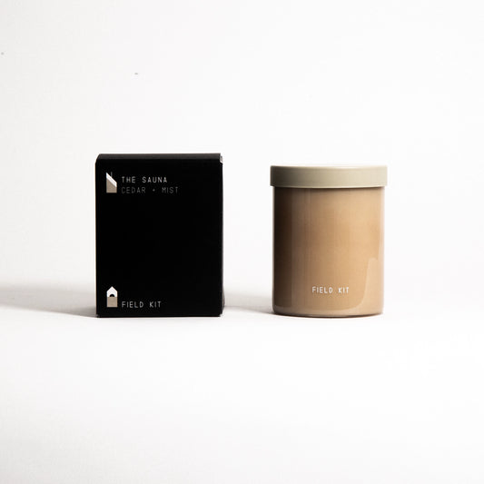 The Sauna Glass Candle - Cedar + Mist