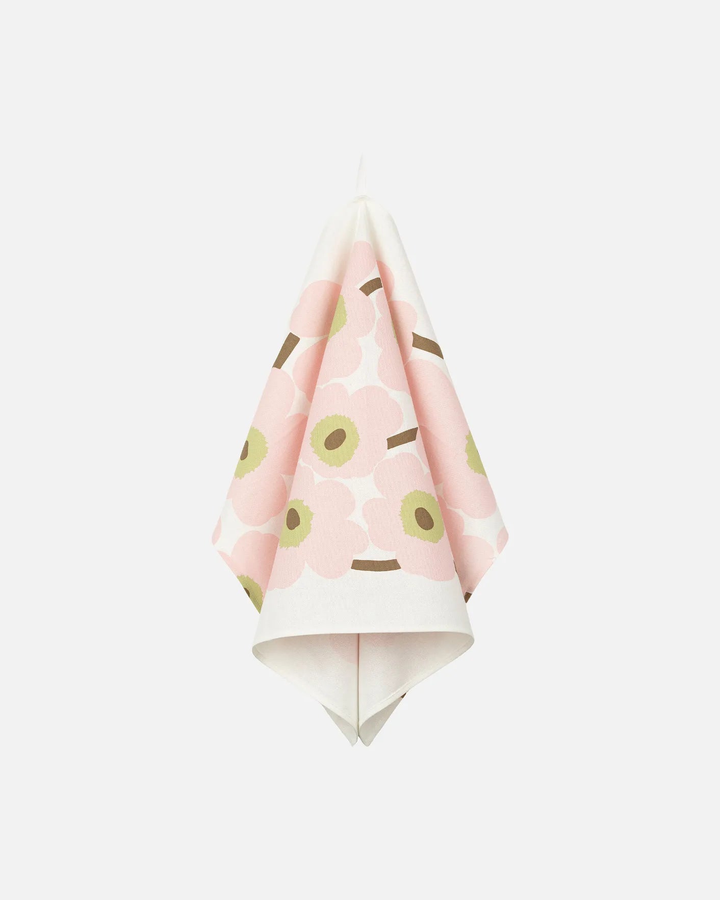 Unikko Tea Towel Light Pink Sage Green
