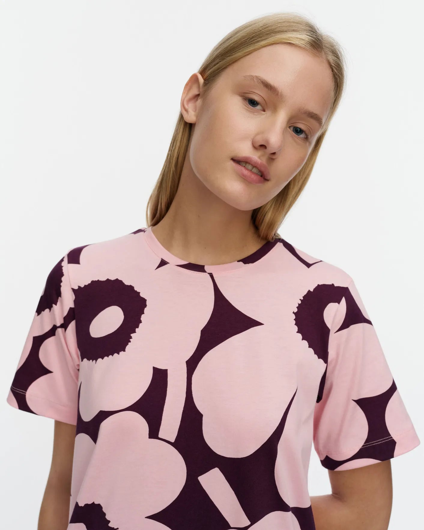 Pisteinen Unikko Dress Pink/Wine