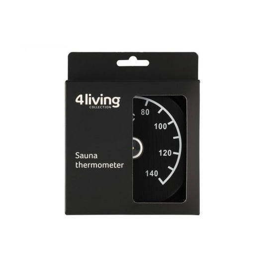 Sauna Thermometer, Square Black