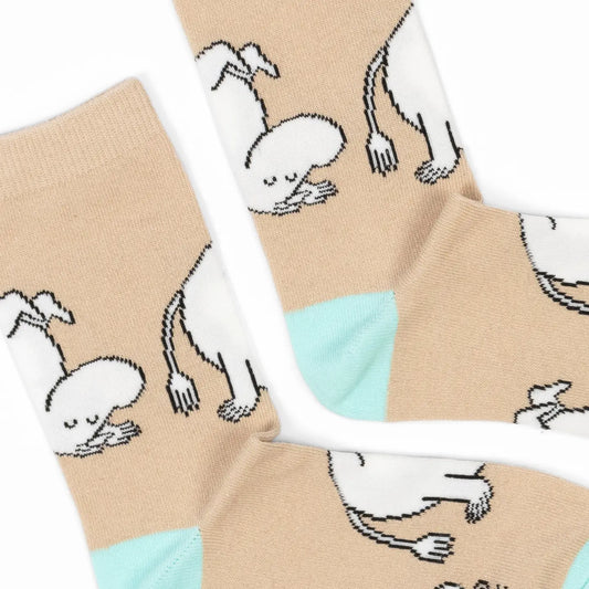 Moomin Happiness Ladies Socks - Beige