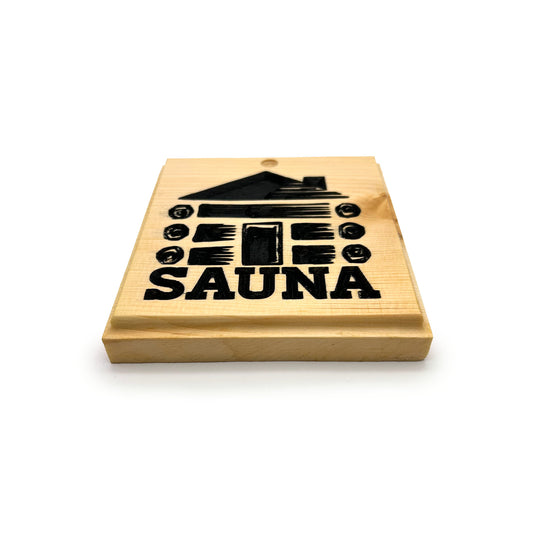 Sauna Sign – “Sauna Cabin” (Pine)