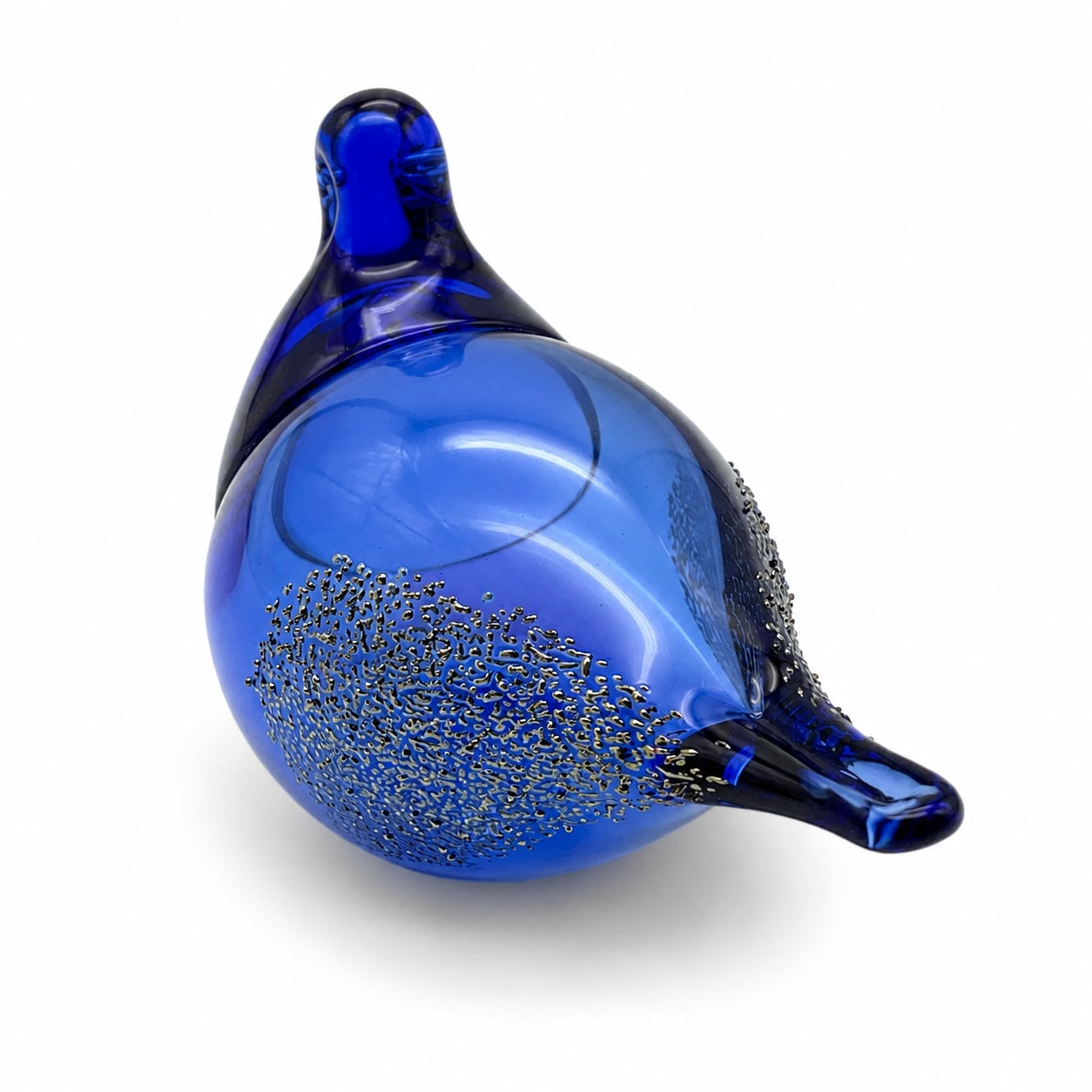 Vintage Art Lasi Glass Bird – Cobalt Blue | Finland, c. 1970s–1980s