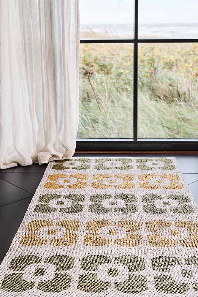 Florian Indoor/Outdoor Woven Plastic Mat – Yellow