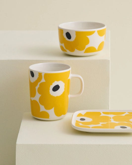 Oiva / Unikko Yellow Mug- 250ml