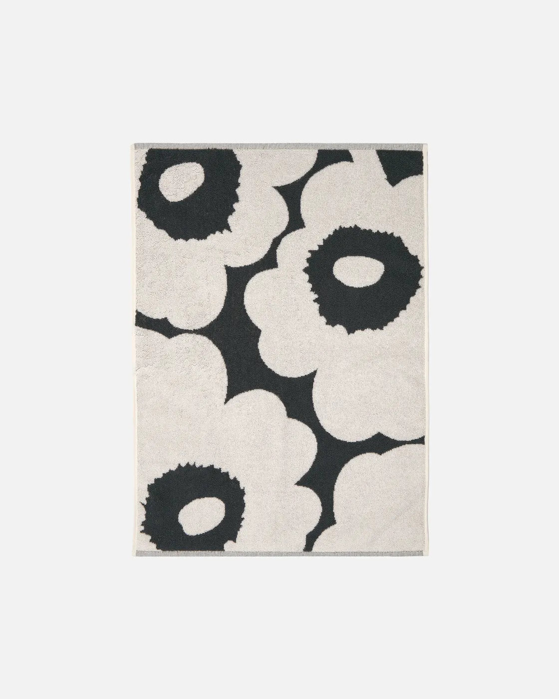 Dark Grey and Linen Unikko Hand Towel