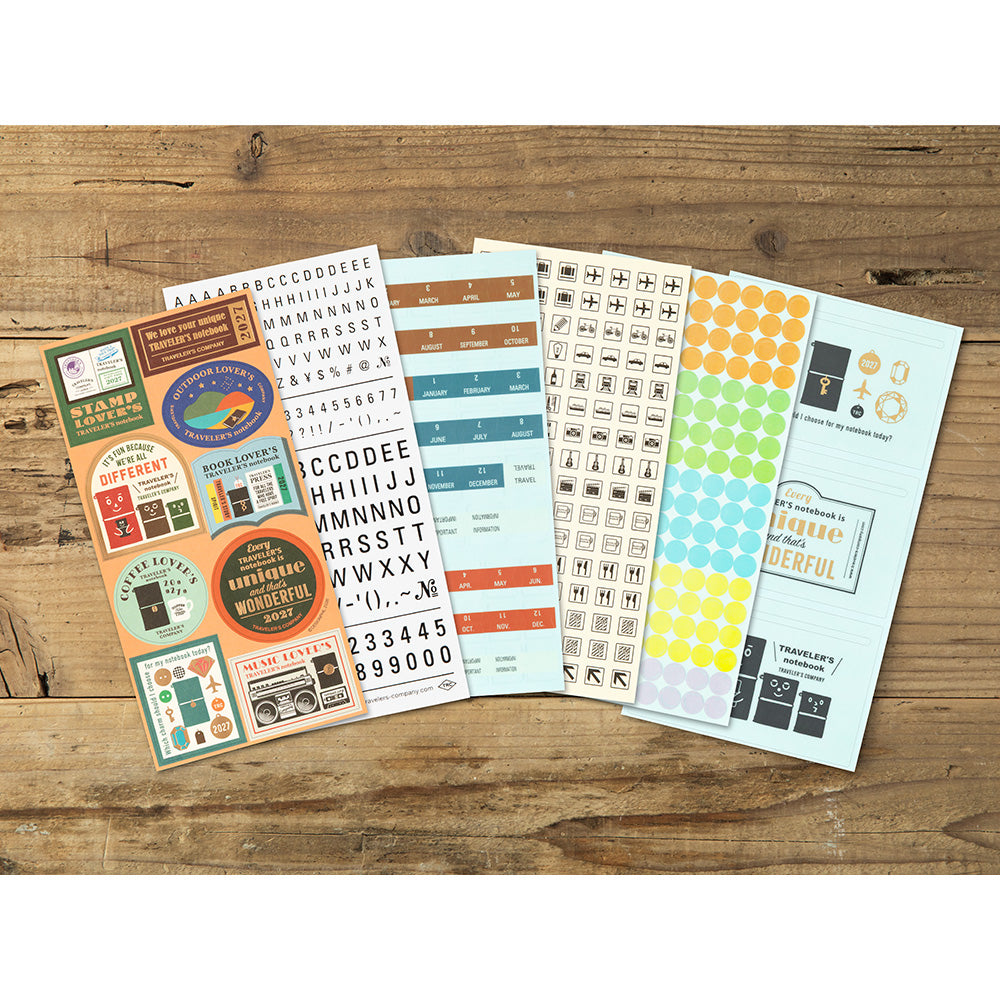 Traveler's notebook Customized Sticker Set for Diary 2027