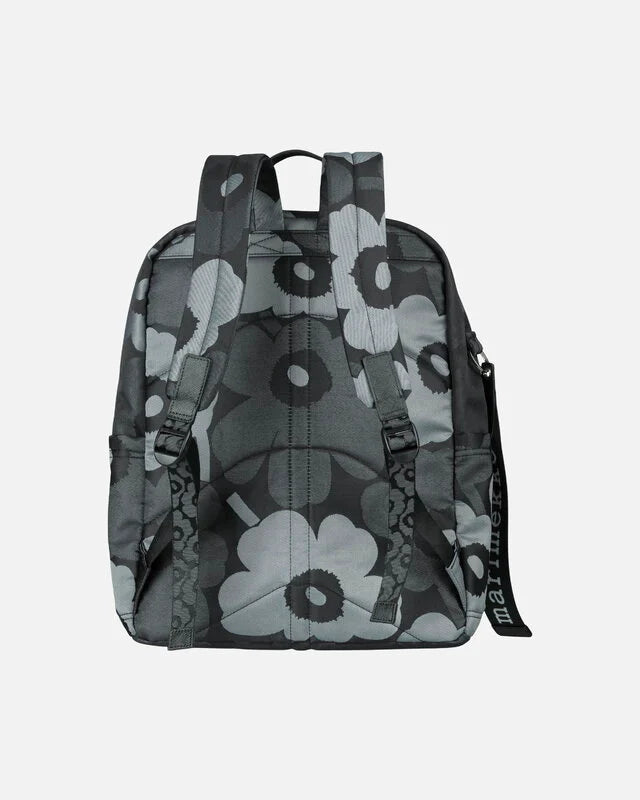 Zip Top Backpack Unikko - Grey / Black