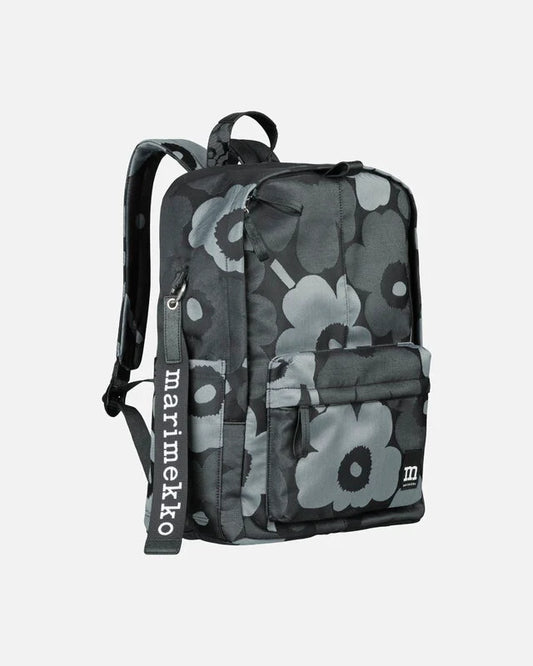 Zip Top Backpack Unikko - Grey / Black