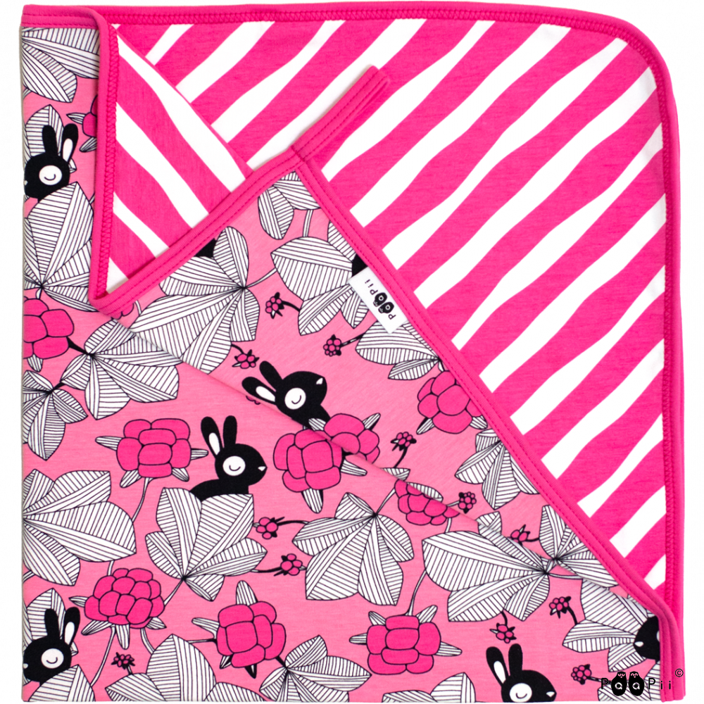 Organic Jersey Baby Blanket, Hilda Pink Finnport