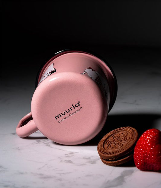 Retro Pink Moominmama Enamel Mug - 370ml