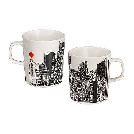 Siirtolapuutarha Mug- Black, White & Orange
