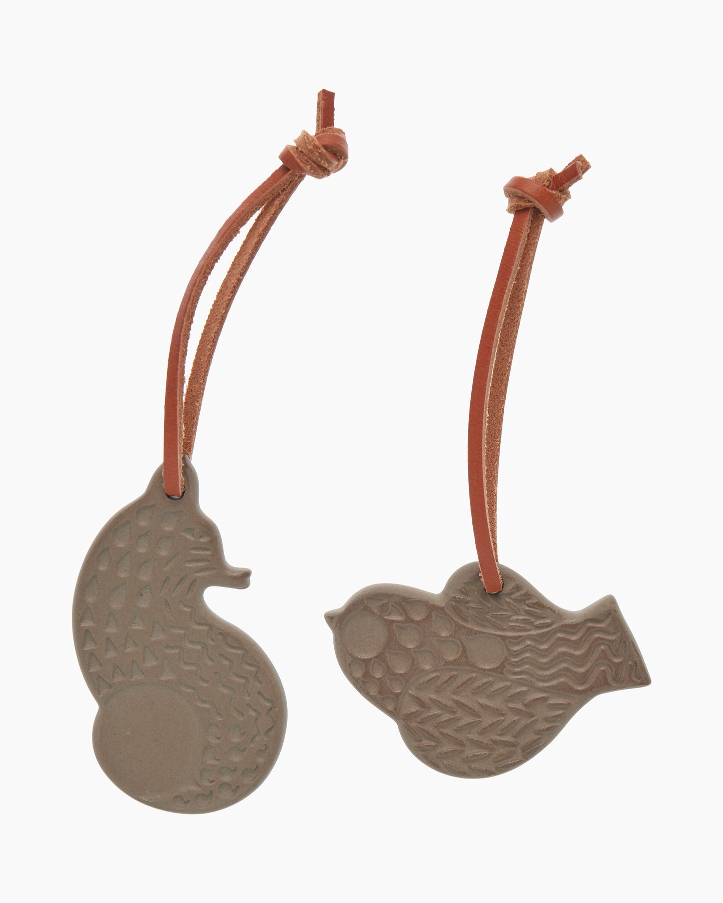 Fox & Bird Holiday Ornaments 2 pcs