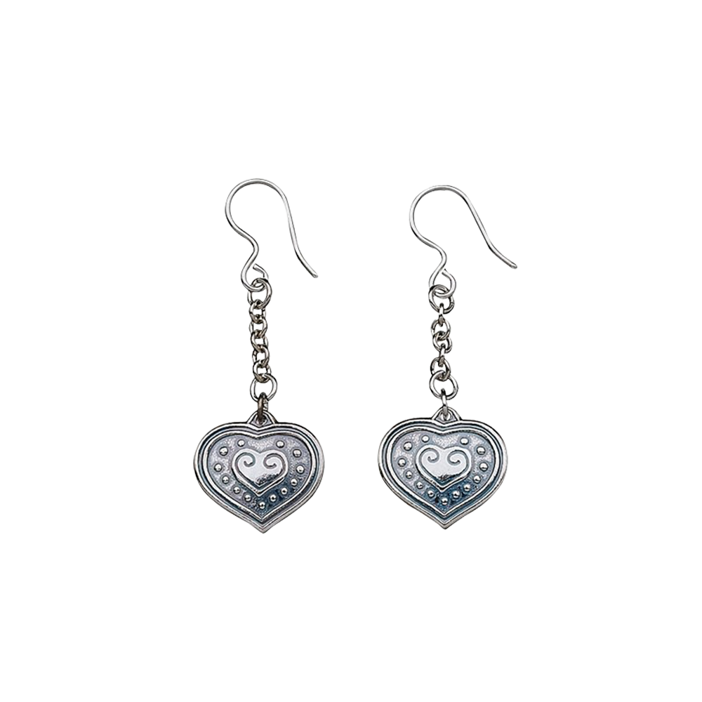 Eura Heart Silver Earrings